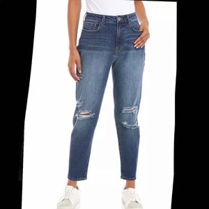 Destructed Ripped Mom Jeans